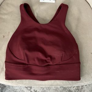 Lululemon red merlot wunder train bra Size 6 EUC